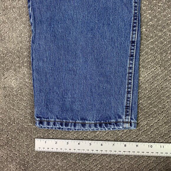 Levi's 505 Regular Fit Straight Leg Jeans Men's 40 x 32 Fits 40 x 30 Blue Cotton - Picture 11 of 13